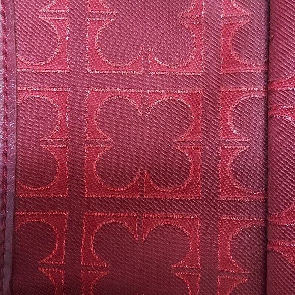 Liz Claiborne purse with wallet over shoulder and handles zipper red - Picture 2 of 12